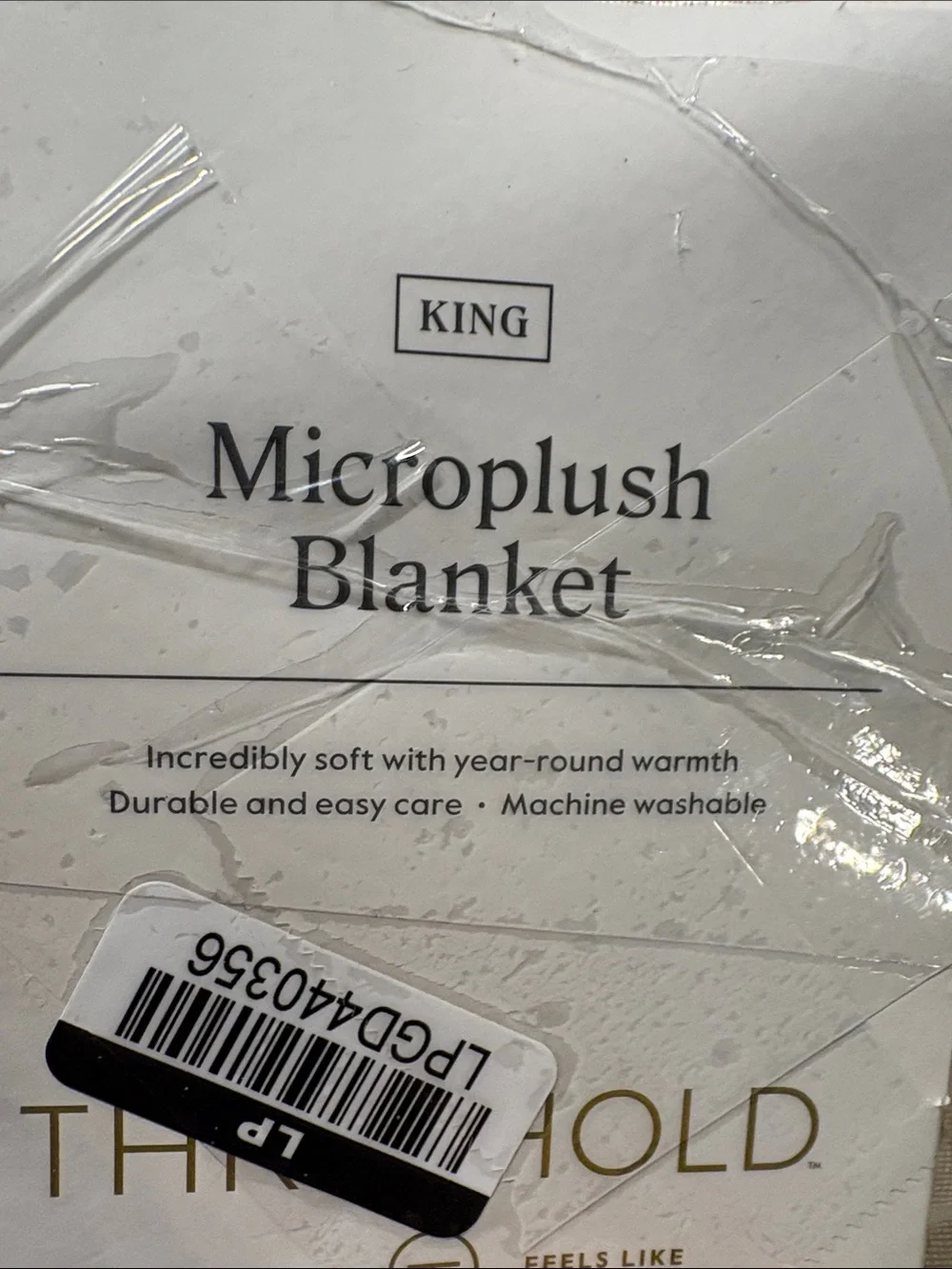 Threshold Plush Microplush Blanket Throw in Cream
